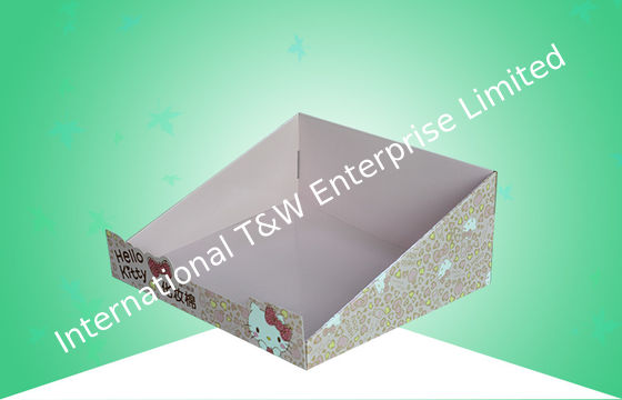 سعر جيد عرض عداد كرتون قابل لإعادة التدوير لترويج وسادات قطنية للمكياج من Hello Kitty الانترنت