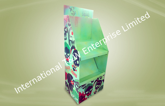 سعر جيد Green custom product Cardboard Display Stands , corrugated floor display Glossy Finish الانترنت