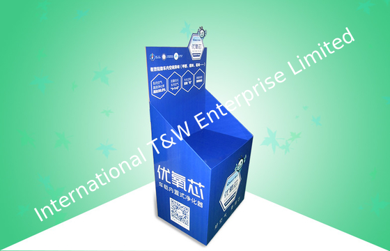 سعر جيد Blue Cardboard Dump Bins For Promoting Air filter , Easy - assembly الانترنت