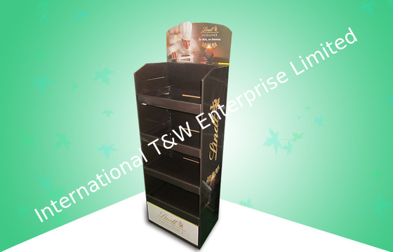 سعر جيد Chocolate Strong Corrugated Display Stand , Shop Retail Display Racks Easy Folding الانترنت