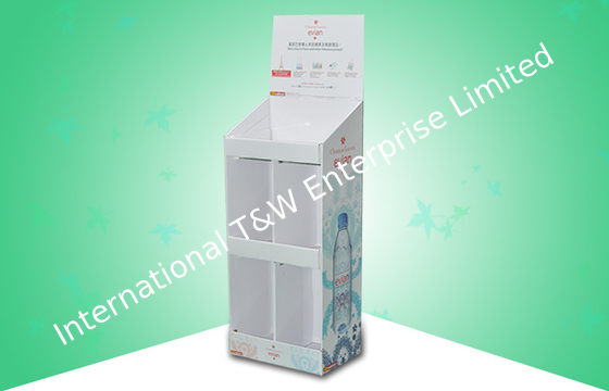 سعر جيد Bottle Pure Water Corrugated Cardboard Floor Display Stands With Strong Design الانترنت