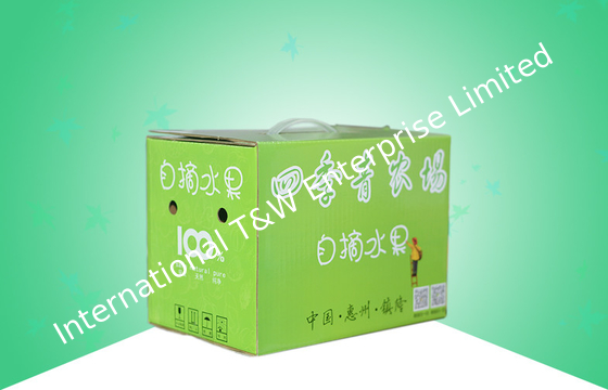 سعر جيد Recyclable Enviromental Paper Packaging Boxes , Portable Fruit Corrugated Paper Box الانترنت