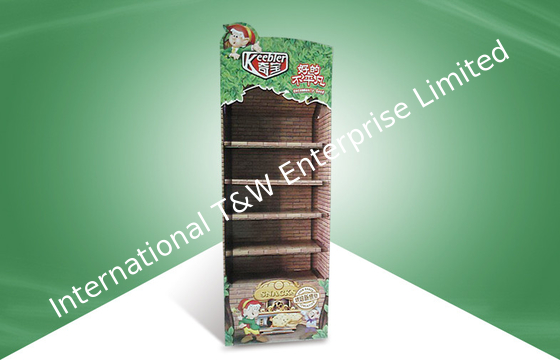سعر جيد Five Shelf Pos Cardboard Displays , Logo Cardboard Shop Display For Snacks الانترنت