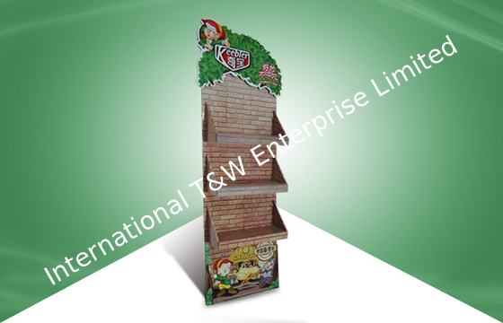 سعر جيد Floor Standing corrugated cardboard display Stand Shop Snacks Storage الانترنت