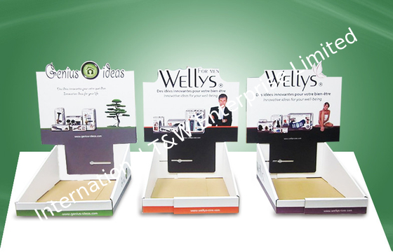 سعر جيد Custom Width-adjustable Cardboard Countertop Displays Skincare Beauty Products الانترنت