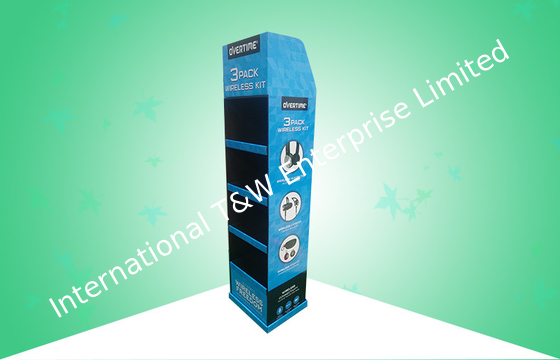 سعر جيد قوي الكرتون المنبثقة عرض تقف مخصص 4 الجرف لتعزيز سماعة الانترنت