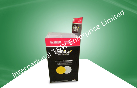 سعر جيد Black Recyclable Cardboard Dump Bins Glossy / Matt PP Lamination For Retail Store الانترنت
