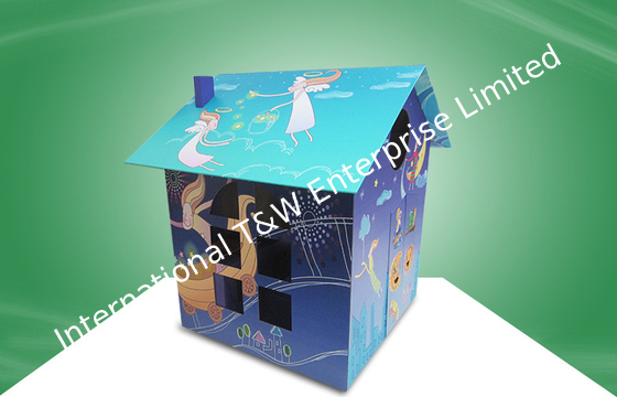 سعر جيد Recyclable Children ' S Cardboard Playhouse , Cardboard Coloring House For Kids الانترنت