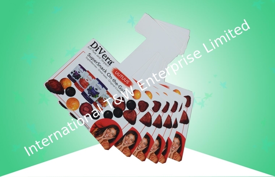 سعر جيد 350GSM صناديق تغليف مخصصة Artpaper ورقة بطاقة وجبة خفيفة المتذبذب مع الانتهاء من المصقول الانترنت