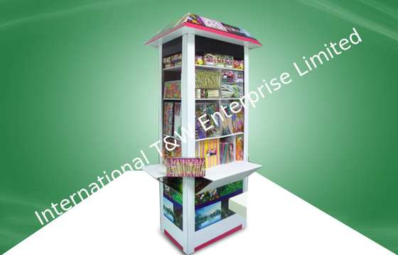 سعر جيد Unique Design House Shape  Cardboard Display Stand Floor  Display For Picnic Items الانترنت