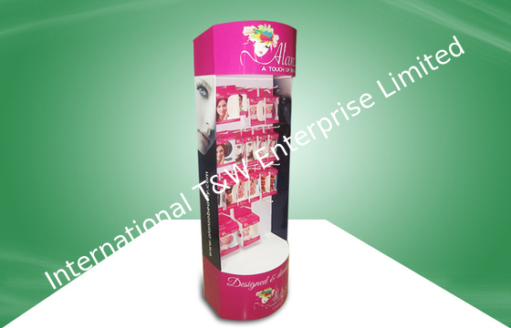 سعر جيد Eye - Catching Cosmetic POS Cardboard Display With Hook For Showcase Heavy Products الانترنت
